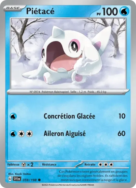 Carte Pokémon Piétacé 059/198, extension Écarlate et Violet