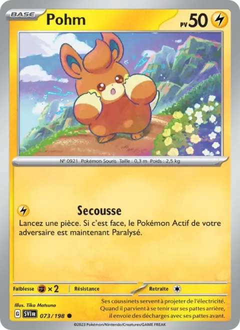 Carte Pokémon Pohm 073/198, extension Écarlate et Violet