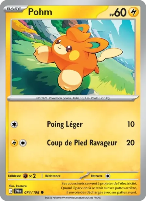 Carte Pokémon Pohm 074/198, extension Écarlate et Violet