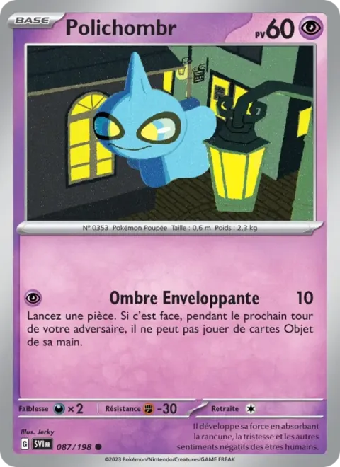 Carte Pokémon Polichombr 087/198, extension Écarlate et Violet