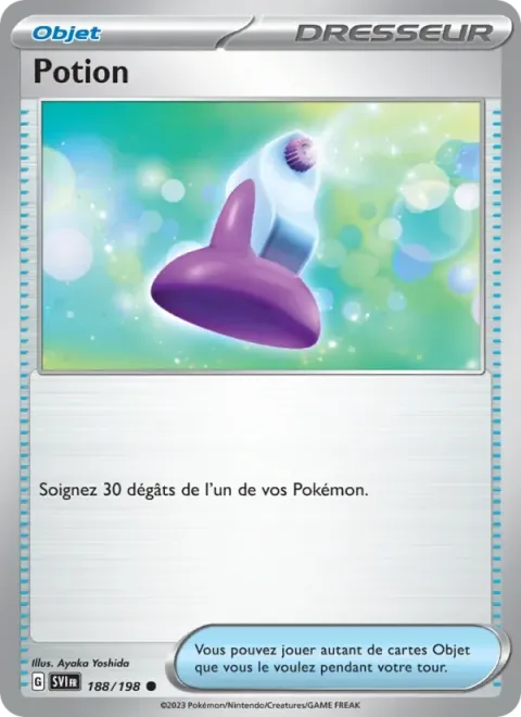 Carte Pokémon Potion 188/198, extension Écarlate et Violet