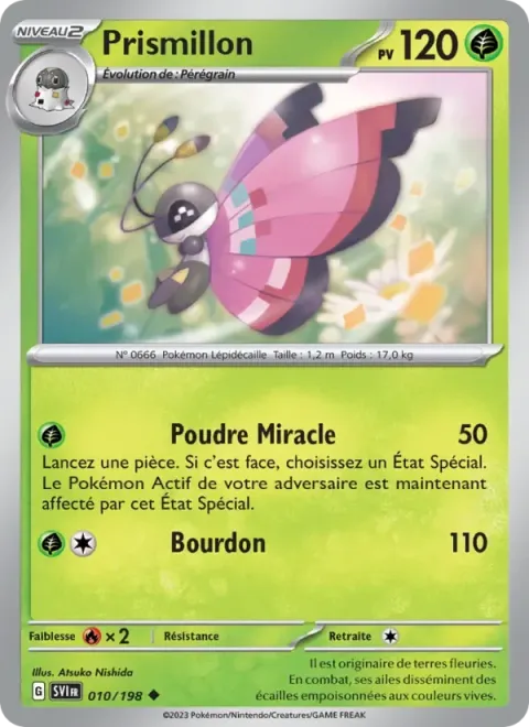Carte Pokémon Prismillon 010/198, extension Écarlate et Violet
