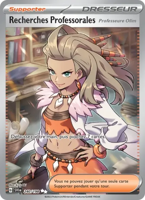 Carte Pokémon Recherches Professorales 240/198, extension Écarlate et Violet