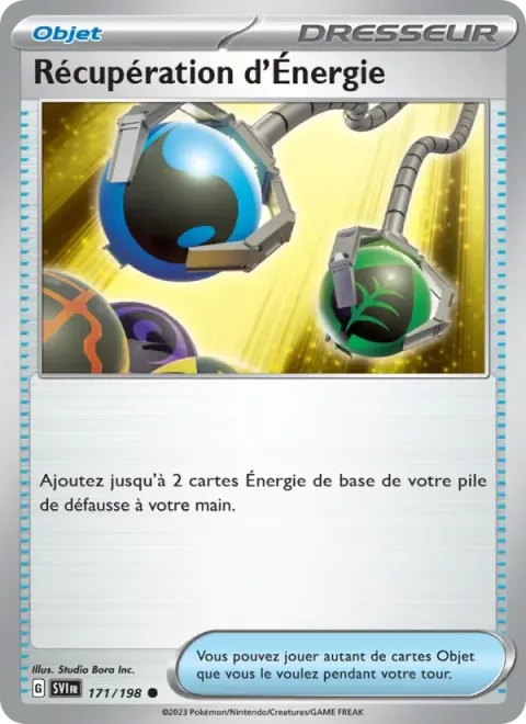 Carte Pokémon Récupération d’Énergie 171/198, extension Écarlate et Violet