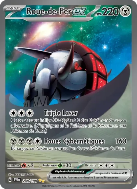 Carte Pokémon Roue-de-Fer-ex 248/198, extension Écarlate et Violet