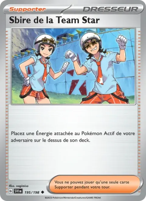 Carte Pokémon Sbire de la Team Star 195/198, extension Écarlate et Violet