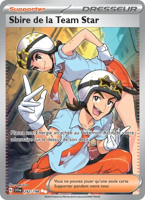 Carte Pokémon Sbire de la Team Star 242/198, extension Écarlate et Violet