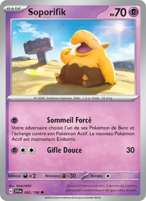 Carte Pokémon Soporifik 082/198, extension Écarlate et Violet