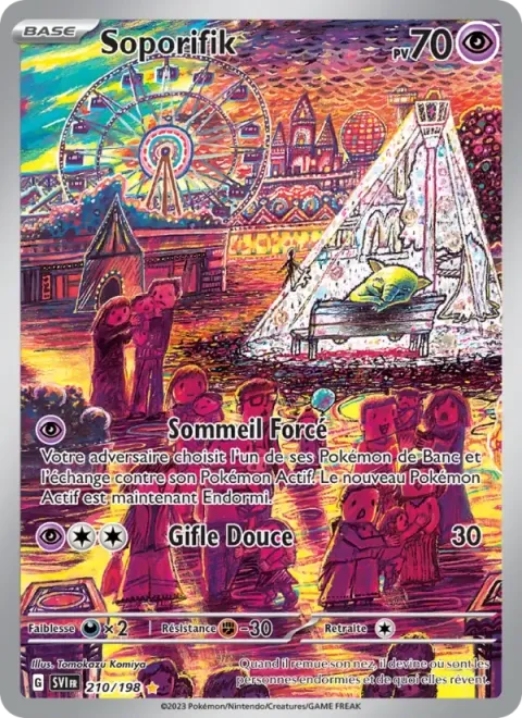 Carte Pokémon Soporifik 210/198, extension Écarlate et Violet