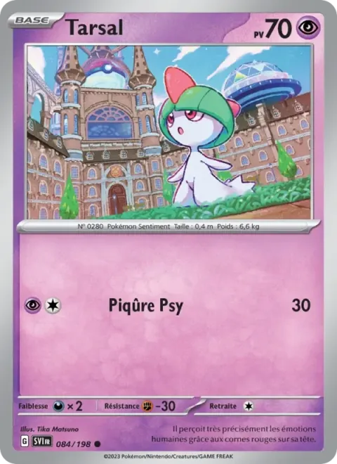 Carte Pokémon Tarsal 084/198, extension Écarlate et Violet