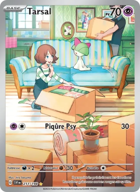 Carte Pokémon Tarsal 211/198, extension Écarlate et Violet