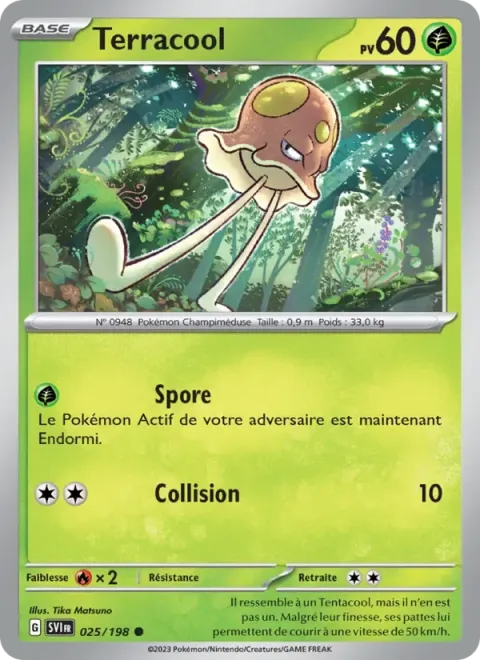 Carte Pokémon Terracool 025/198, extension Écarlate et Violet