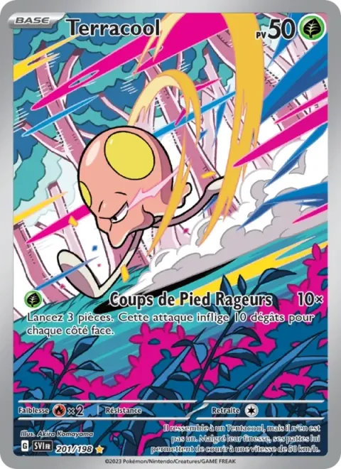 Carte Pokémon Terracool 201/198, extension Écarlate et Violet