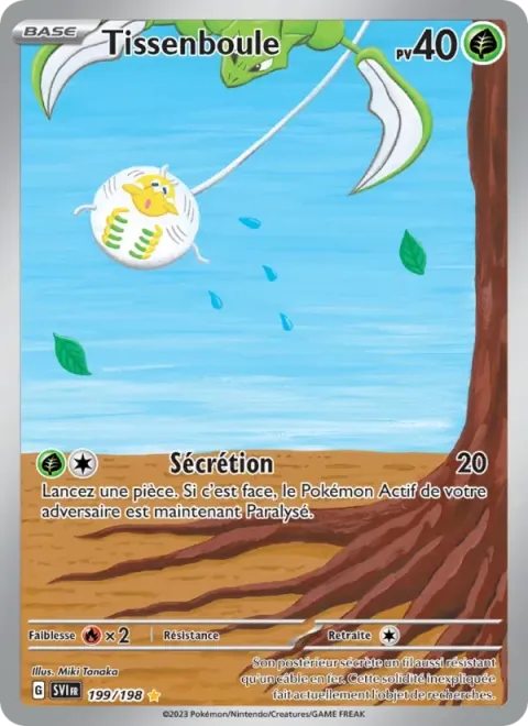 Carte Pokémon Tissenboule 199/198, extension Écarlate et Violet