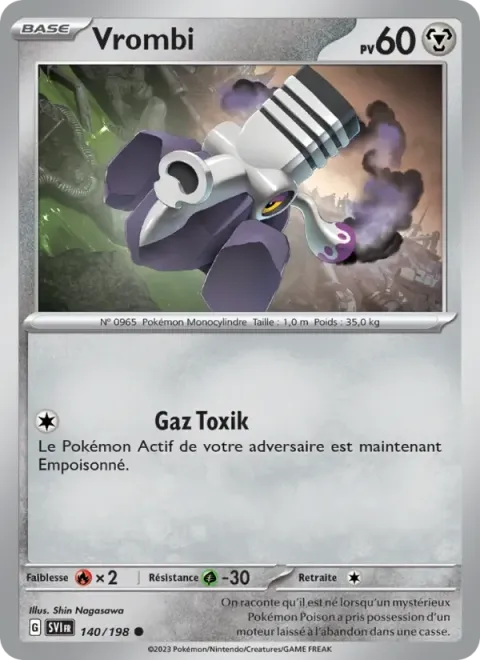 Carte Pokémon Vrombi 140/198, extension Écarlate et Violet