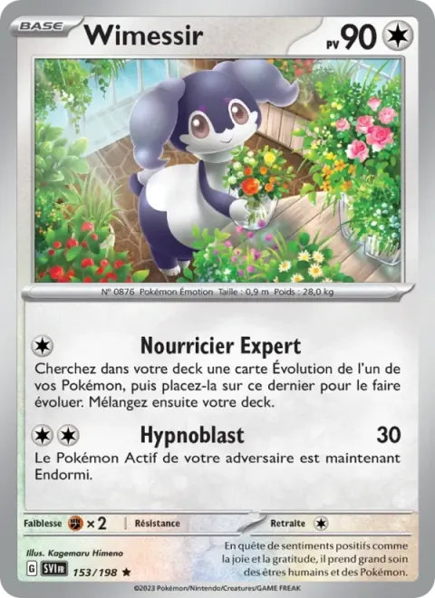 Carte Pokémon Wimessir 153/198, extension Écarlate et Violet