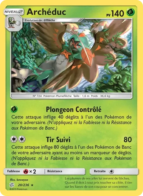 Carte Pokémon Archéduc 020/236, extension Éclipse Cosmique