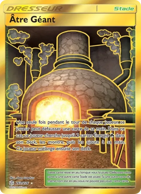 Carte Pokémon Âtre Géant 263/236, extension Éclipse Cosmique