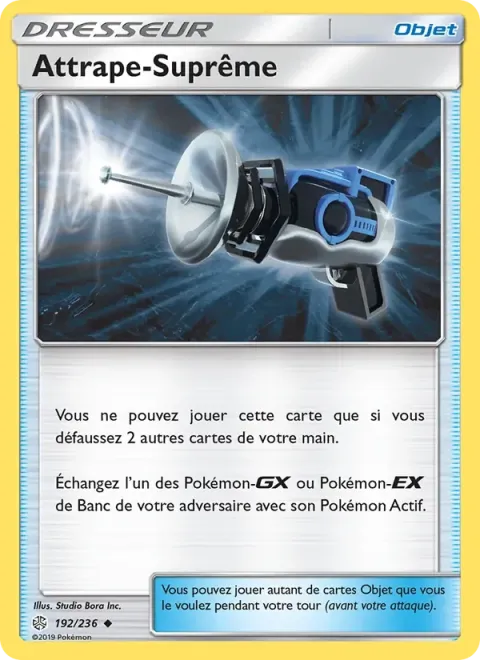 Carte Pokémon Attrape-Suprême 192/236, extension Éclipse Cosmique