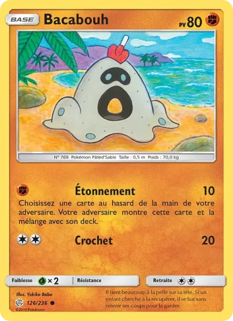 Carte Pokémon Bacabouh 126/236, extension Éclipse Cosmique