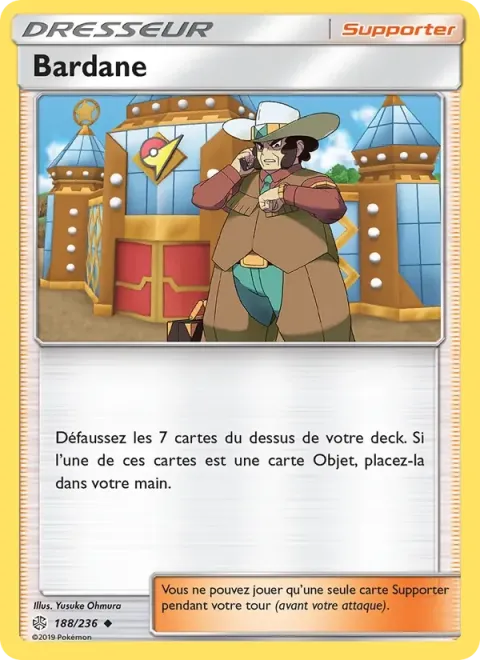Carte Pokémon Bardane 188/236, extension Éclipse Cosmique