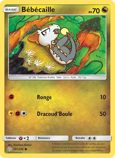 Carte Pokémon Bébécaille 161/236, extension Éclipse Cosmique