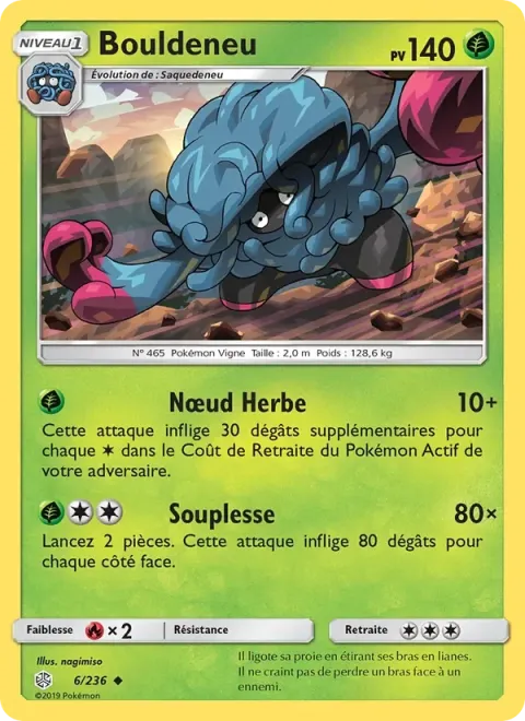Carte Pokémon Bouldeneu 006/236, extension Éclipse Cosmique