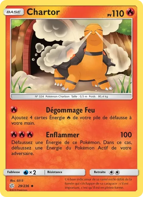 Carte Pokémon Chartor 029/236, extension Éclipse Cosmique