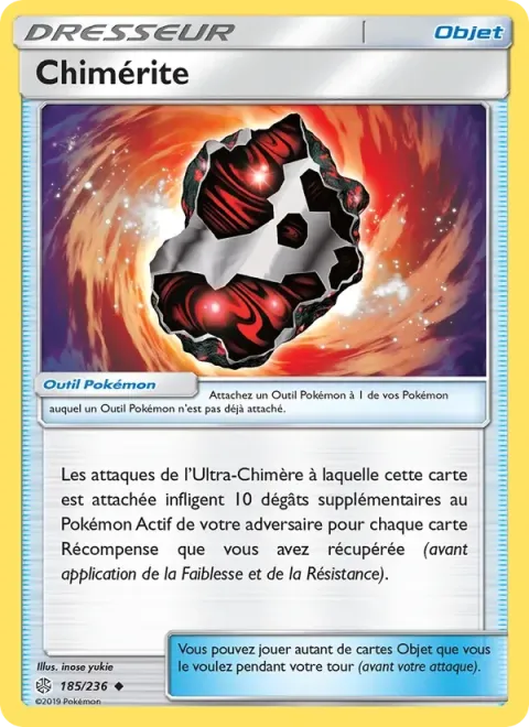 Carte Pokémon Chimérite 185/236, extension Éclipse Cosmique