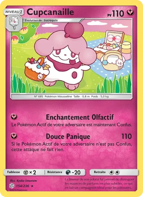 Carte Pokémon Cupcanaille 154/236, extension Éclipse Cosmique