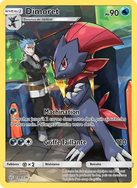 Carte Pokémon Dimoret 238/236, extension Éclipse Cosmique