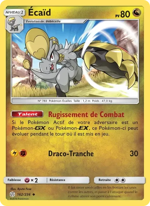 Carte Pokémon Écaïd 162/236, extension Éclipse Cosmique