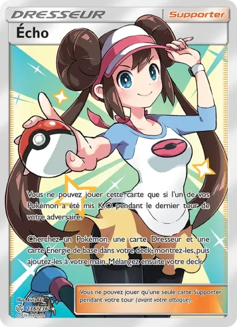 Carte Pokémon Écho 236/236, extension Éclipse Cosmique