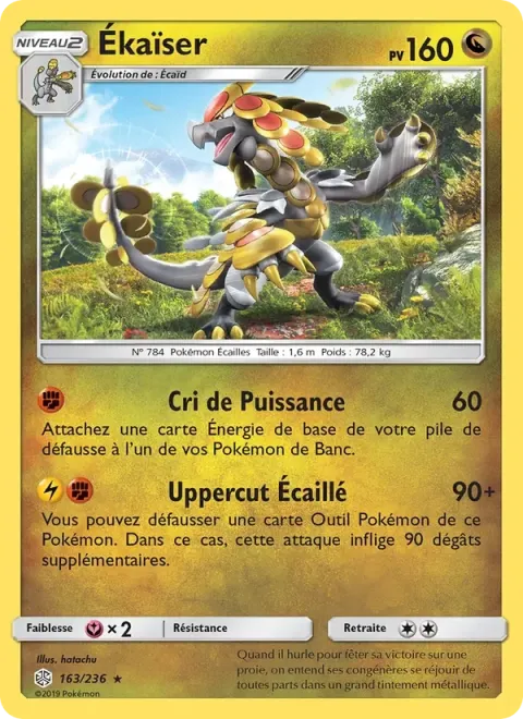 Carte Pokémon Ékaïser 163/236, extension Éclipse Cosmique