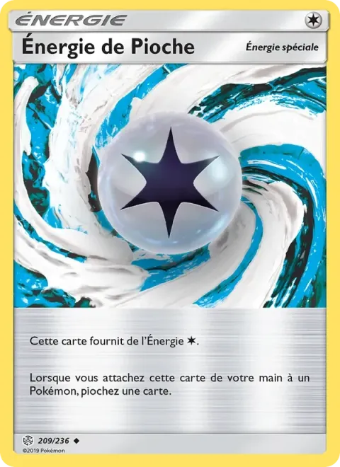 Carte Pokémon Énergie de Pioche 209/236, extension Éclipse Cosmique