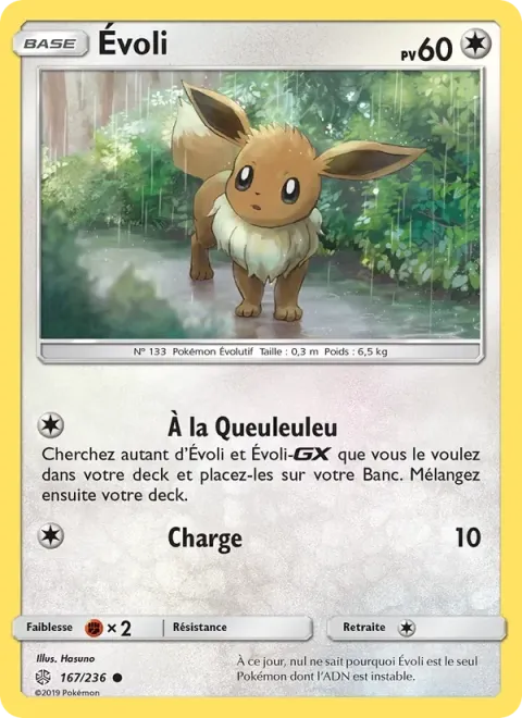 Carte Pokémon Évoli 167/236, extension Éclipse Cosmique