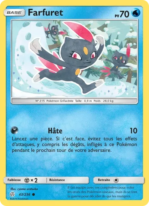 Carte Pokémon Farfuret 043/236, extension Éclipse Cosmique