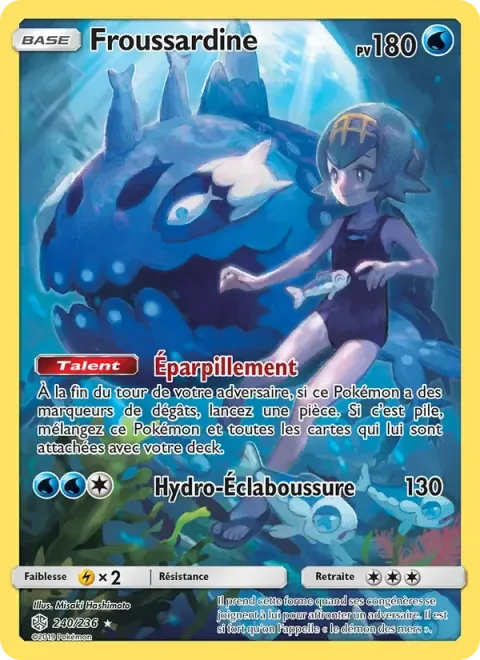 Carte Pokémon Froussardine 240/236, extension Éclipse Cosmique