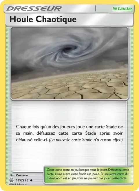 Carte Pokémon Houle Chaotique 187/236, extension Éclipse Cosmique
