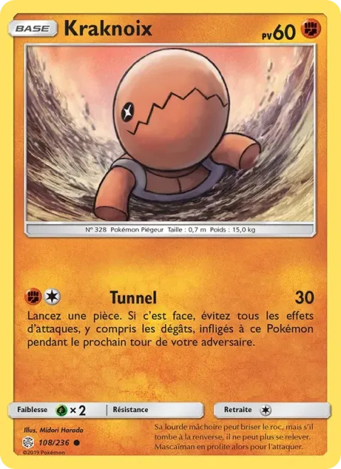 Carte Pokémon Kraknoix 108/236, extension Éclipse Cosmique