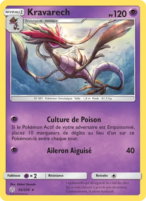 Carte Pokémon Kravarech 092/236, extension Éclipse Cosmique
