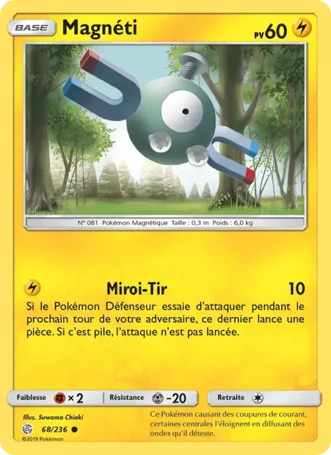 Carte Pokémon Magnéti 068/236, extension Éclipse Cosmique