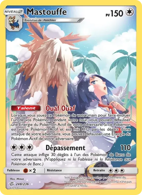 Carte Pokémon Mastouffe 248/236, extension Éclipse Cosmique