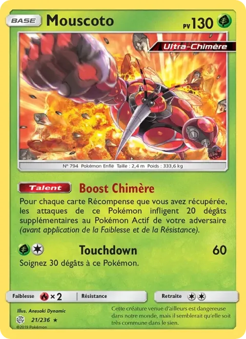 Carte Pokémon Mouscoto 021/236, extension Éclipse Cosmique