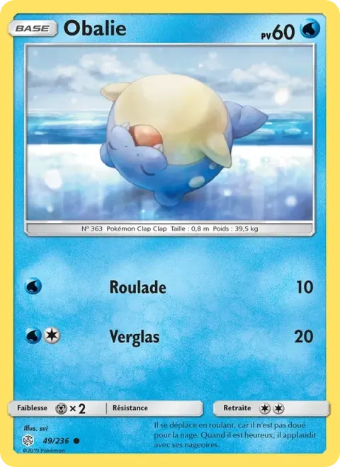 Carte Pokémon Obalie 049/236, extension Éclipse Cosmique