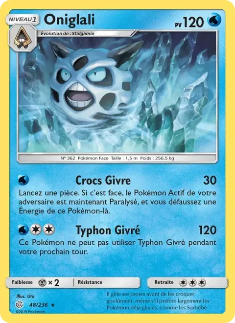Carte Pokémon Oniglali 048/236, extension Éclipse Cosmique