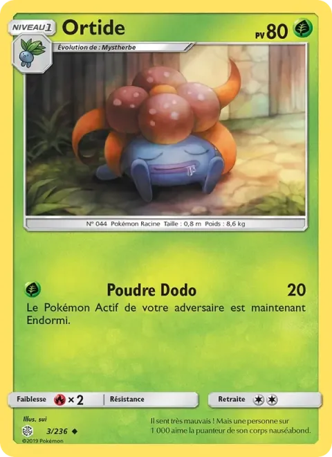 Carte Pokémon Ortide 003/236, extension Éclipse Cosmique