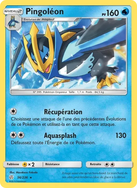 Carte Pokémon Pingoléon 056/236, extension Éclipse Cosmique