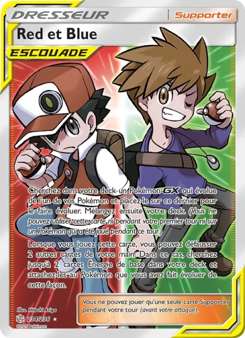 Carte Pokémon Red et Blue 234/236, extension Éclipse Cosmique