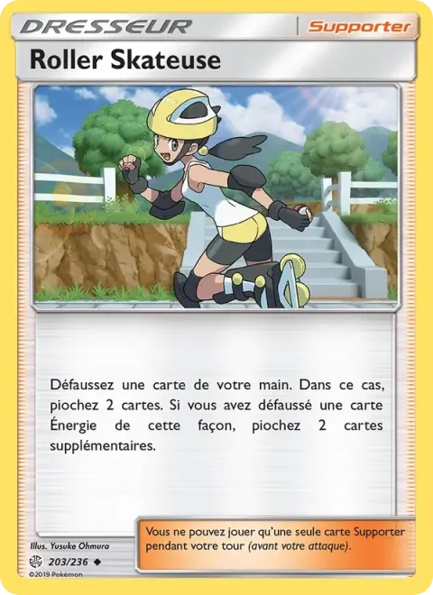 Carte Pokémon Roller Skateuse 203/236, extension Éclipse Cosmique